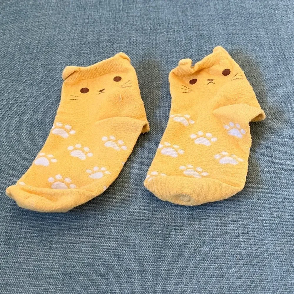 Orange Cat Socks